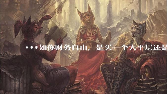 ***如你财务自由，是买一个大平层还是买一个大别墅？