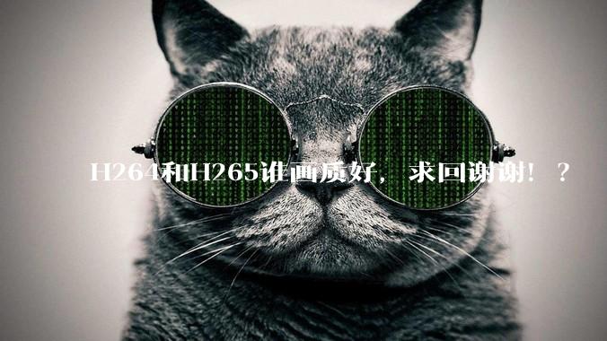 H264和H265谁画质好，求回谢谢！？